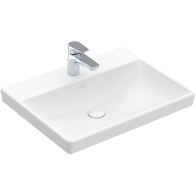 Villeroy en boch Avento meubelwastafel 60x47cm 1 kraangat zonder overloop ceramic+ wit