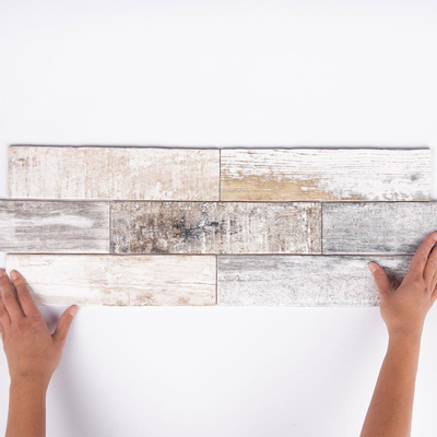 Cifre Ceramica Colonial carreau mural - 7,5x30cm - Rectangulaire - 8,6mm - Wood White brillant