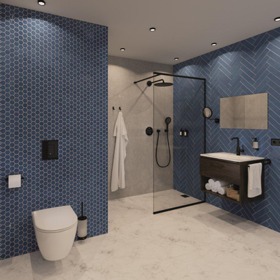 GROHE Rainshower Handdouchehouder - niet verstelbaar - ronde rozet - phantom black