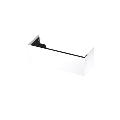 INK Wastafelonderkast - 120x45x37.6cm - 1 lade - push to open - met recht opdekfront - MDF lak - Mat wit