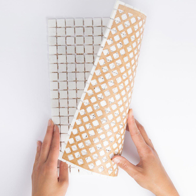 The Mosaic Factory Natural Stone mozaïektegel - 30x30cm - 8mm - marmerlook - mat cararra anticato (wit)