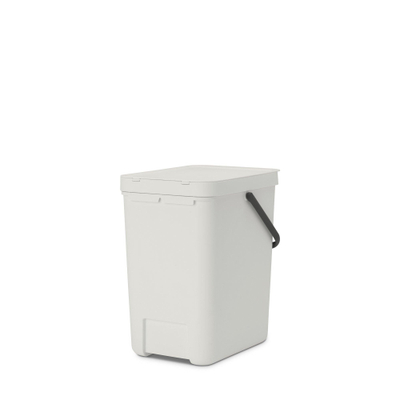 Brabantia Sort & Go Afvalemmer - 25 liter - hengsel - light grey