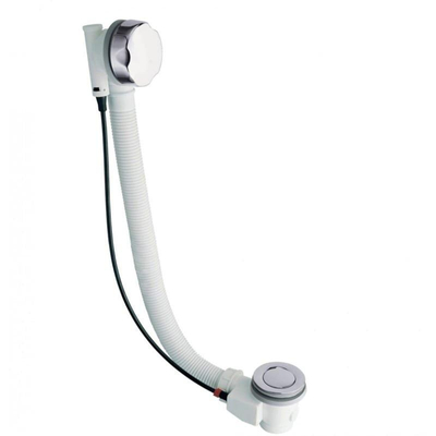 Plieger combinaison d'évacuation de baignoire avec bonde et bouton rotatif universel chrome