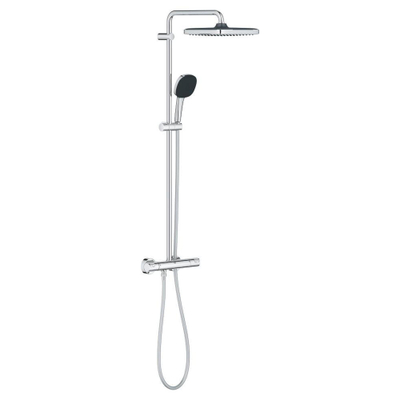 Grohe Vitalio Comfort 250 Douchesysteem - thermostatisch - hoofddouche 1 straalsoort - handdouche 2 straalsoorten - chroom