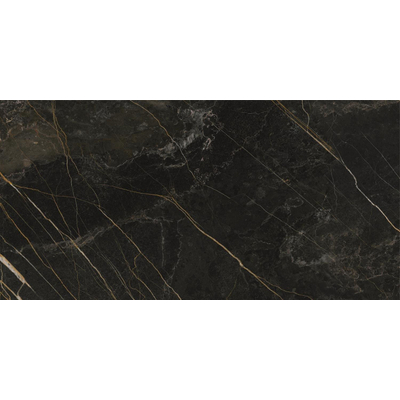ÉCHANTILLON Terravito Carreau mural et de sol Cavino - 60x120cm - 9.3mm - Carré - rectifié - Aspect marbre - Noir brillant