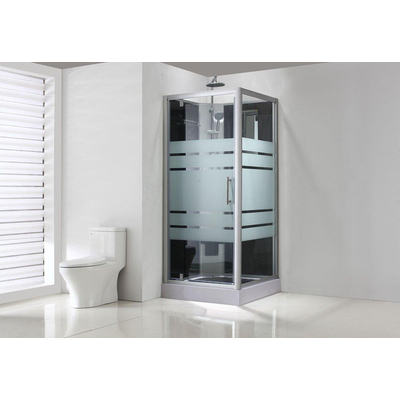 Xellanz Thermo cabine de douche complète 90x90x228 alu verre 5mm