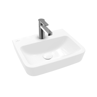 Villeroy & Boch O.novo lave-mains 45x37cm - avec 1 trou de robinet avec trop-plein blanc