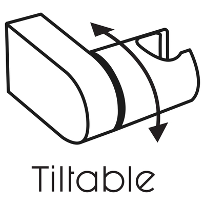 Differnz Support de douchette inclinable noir