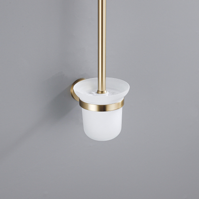 Fortifura Calvi toiletborstelhouder rond - PVD - geborsteld messing (goud)