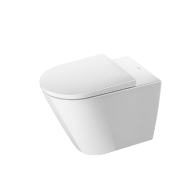 Duravit D-neo Staand closet - diepspoel - rimless - back-to-wall - 37x58x40cm Pit - wit hoogglans