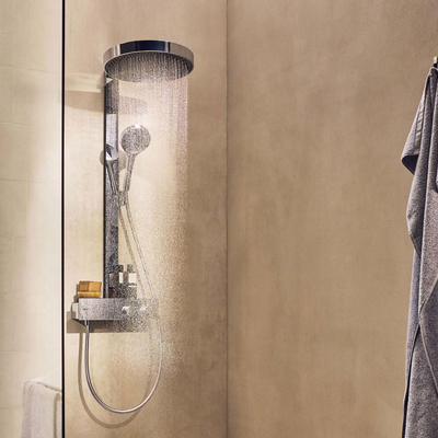Hansgrohe Rainfinity showerpipe 360 1jet avec tablette de douche 350 chrome
