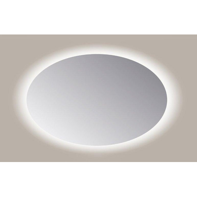 Sanicare Q-mirrors spiegel 120x80x3.5cm met verlichting Led warm white Ovaal glas