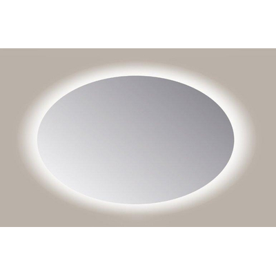 Sanicare Q-mirrors spiegel – ovaal – 120x80 cm – indirecte LED rondom – Zilver