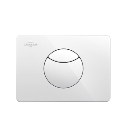 Villeroy & Boch Viconnect 2 knops bedieningsplaat e100 - 20.5x14.5cm - glans wit