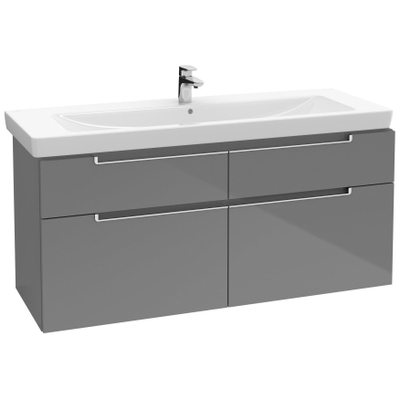 Villeroy & Boch Subway 2.0 meuble sous-lavabo - 128,7x59x44,9cm - Gris