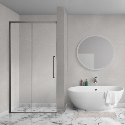 Aqua Vista Lokla Linea nisdeur - 100x200cm - incl. montageset - gunmetal