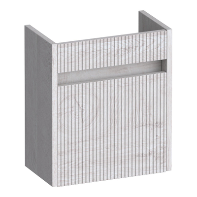 BRAUER Adore Wavy meuble de lavabo - 40x45x22cm - avec 1 porte sans poignée à ouverture à droite Forest Seashell