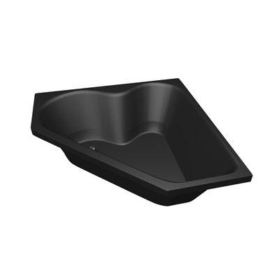 Xenz Cyprus Baignoire d'angle - 145x145x53 - vidage Central - acrylique - ebony