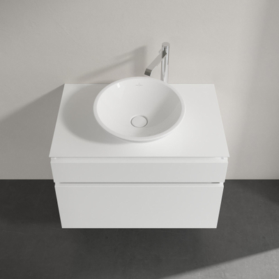 Villeroy & Boch Legato meuble sous-lavabo - 80x55cm - 2 tiroirs Blanc brillant