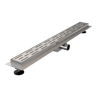 Brauer Douchegoutte - 80x7.5cm - bride de sol - inox brossé