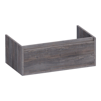 BRAUER Hope meuble sous-lavabo - 80x30x45,5cm - 1 tiroir softclose sans poignée - 1 découpe pour siphon - Driftwood