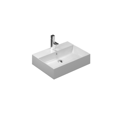 Thebalux lavabo modèle Cube 1x cuve 1x trou de robinet