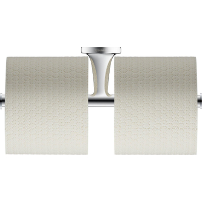 Duravit Starck T Toiletrolhouder - dubbel - zonder klep - hoogglans chroom