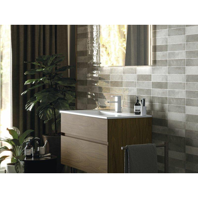 ÉCHANTILLON Terravito Quivaro Carrelage mural - 6.5x26cm - Grey brillant (gris)