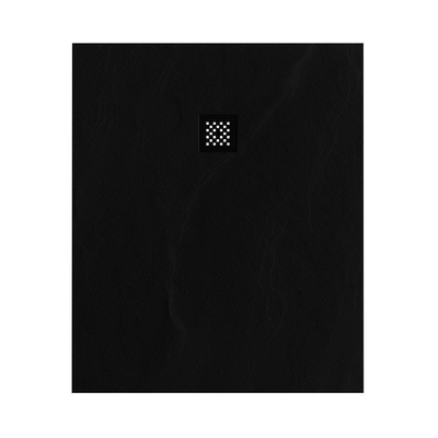 BRAUER Asteroid Douchebak 100x120 incl. antislip en antibacterieel mineraalmarmer mat zwart