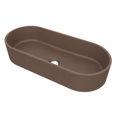 Arcqua Case Opbouw Waskom - ovaal - 60x26cm - mat chocola