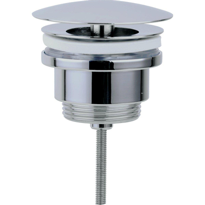 Fortifura Calvi Fonteinkraanset - staande fonteinkraan - laag - always open plug - design - sifon - hoogglans chroom
