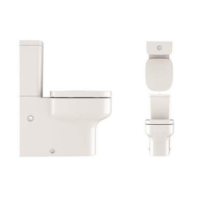 Crosswater Kai Toiletzitting - met softclose en dunne rand - wit
