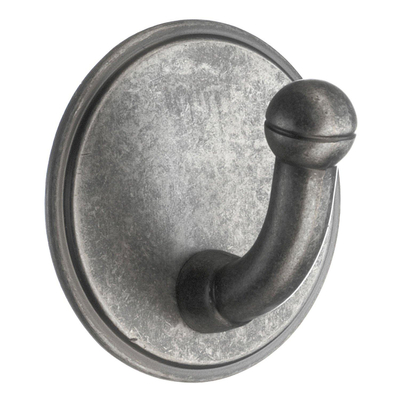 Smedbo Beslagsboden Handdoekhouder - 4.8x4.8cm - zelfklevend - Zinklegering Zwart Rustiek