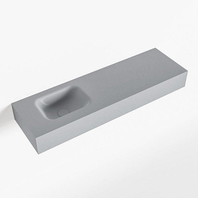 Mondiaz LEX Fontein - 100x30x12cm - wasbak Links - zonder kraangaten - solid surface - Plata