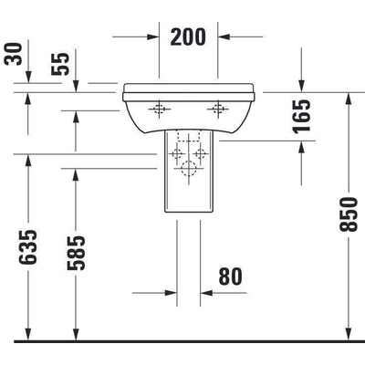 Duravit Starck 3 Fontein - 45x32cm - wit