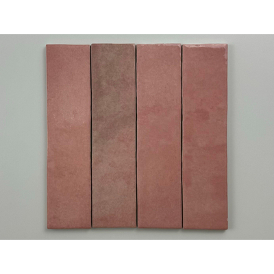 ÉCHANTILLON Terravito Mellina Carreau mural en céramique - 6x24,6cm - 8mm - Rose