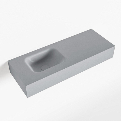 Mondiaz LEX Fontein - 80x30x12cm - wasbak Links - zonder kraangaten - solid surface - Plata