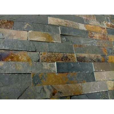 SAMPLE Kerabo Wandtegel Schiste flatface stonepanel rusty slate Natuursteenlook Breukruw Multi