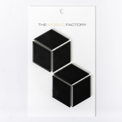 SAMPLE The Mosaic Factory Paris carreau mosaïque 48x81x6mm carreau mural pour intérieur et extérieur bucket porcelaine Noir mat