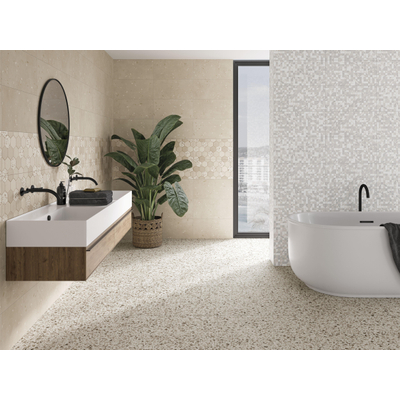 Terravito Belmiro wand- en vloertegel - 59.5x59.5cm - 9.5mm - Vierkant - gerectificeerd - Terrazzo - mat beige - Confetti warm