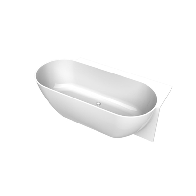 Arcqua Havana Baignoire semi-îlot - 170x80cm - droite - blanc brillant