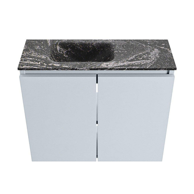 MONDIAZ TURE-DLUX Meuble de toilettes 60 cm Clay. Lavabo EDEN Lava position gauche. Sans trou de robinet.