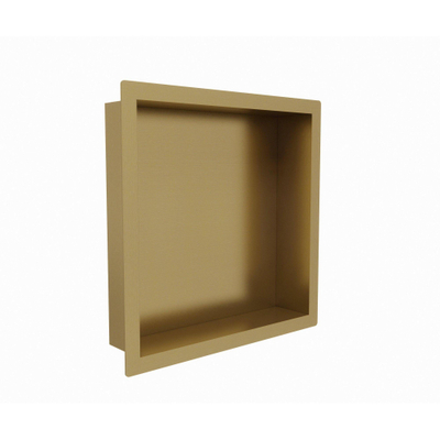 FugaFlow Eccelente Vetro Niche encastrable - 30x30x7cm - Laiton brossé