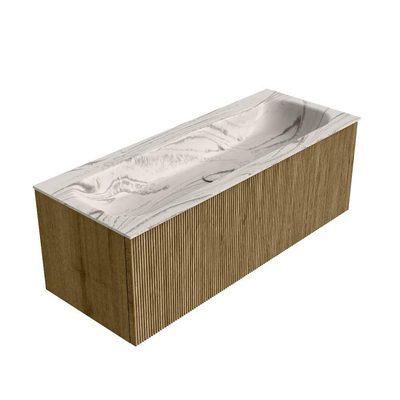 MONDIAZ KURVE-DLUX 120cm badmeubel kleur Dusk met 1 lade en 0 deuren. Wastafel BIG LARGE Midden zonder kraangat Nata.