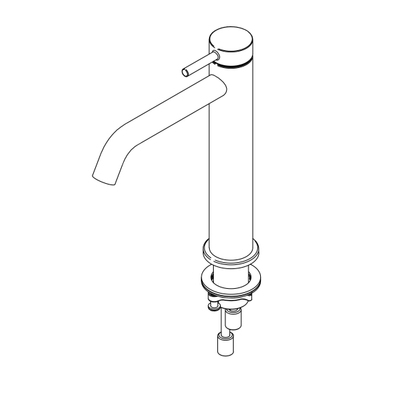 IVY Bond Wastafelmengkraan - opbouw - middelhoog - coldstart - Geborsteld nickel PVD