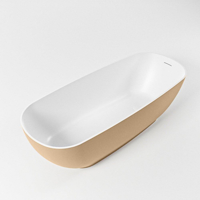 MONDIAZ ROCK Baignoire îlot - 170x70cm - couleur Plata / Talc