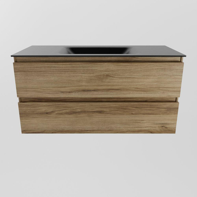Mondiaz Aivy badmeubelset - 100x45x50cm - 0 kraangaten - 1 wasbak urban Solid surface - Midden - 2 lades - Zonder spiegel - Melamine Chai