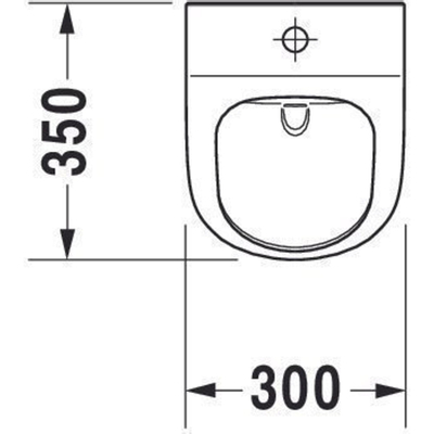 Duravit ME by Starck Cuvette d'urinoir sans bride entrée dessus avec fixation et vidage horizontal/vertical blanc