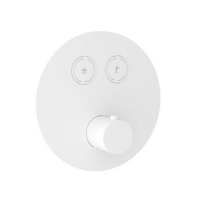 Hotbath Cobber afbouwdeel inbouwthermostaat met 2 pushbuttons mat wit