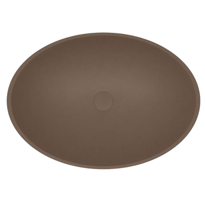 Arcqua Prince Opbouw Waskom - ovaal 49x34cm - mat chocola